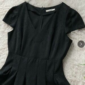 Black Cap Sleeve Dress Mini Snidel Dress Black Size M Little Flower Embossed Dre